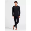 ODLO BL BOTTOM Pantalón largo MERINO, talla M, negro