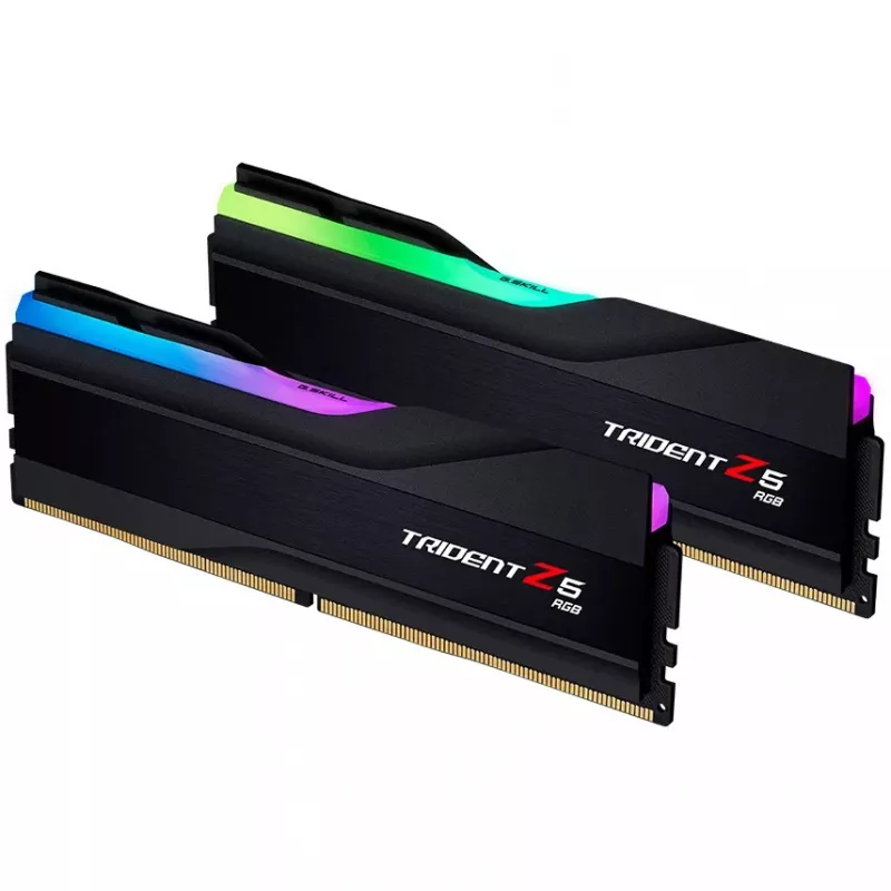 DIMM 48 GB DDR5-6000 (2x 24 GB) Dual-Kit, memoria RAM negra, F5-6000J4048F24GX2-TZ5RK, Trident Z5 RGB, INTEL XMP