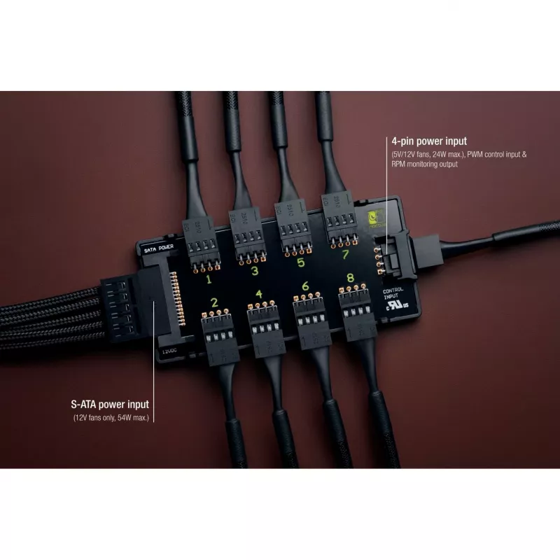Controlador de ventiladores Noctua NA-FH1 4-Pin Negro 24W 5-12V