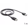 Cable USB DeLOCK EASY-USB 2.0-A 1m negro