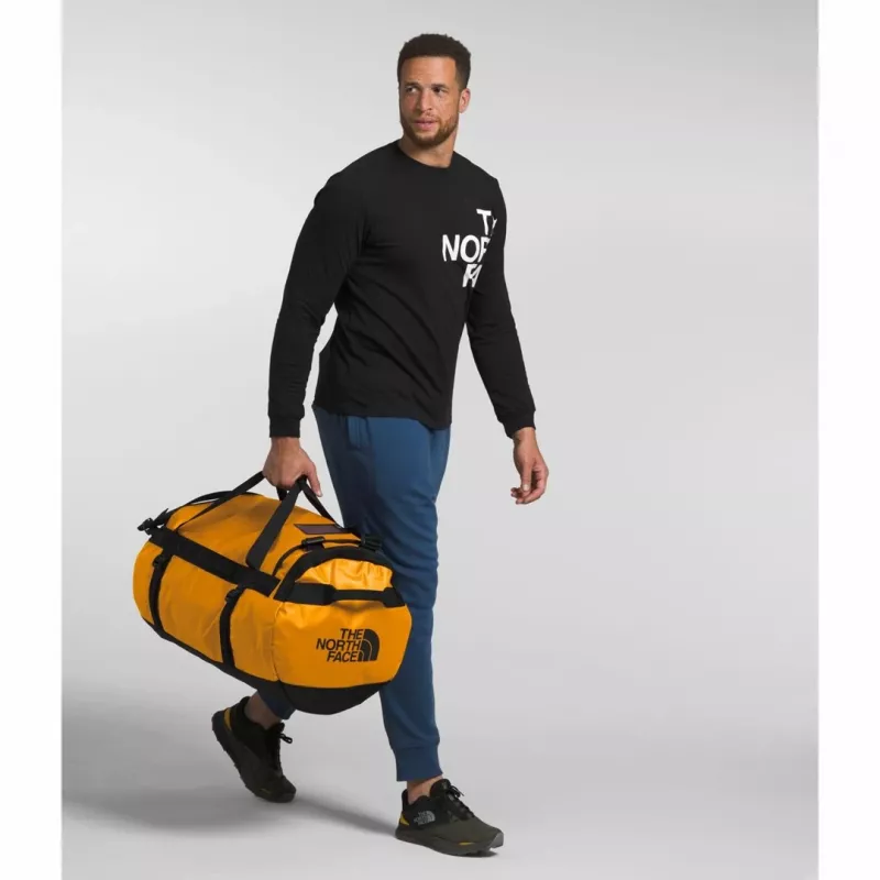 Bolsa de viaje The North Face Base Camp Duffel L 95 L poliéster negro, amarillo