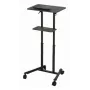 Gembird TVS-DESK-01-BK escritorio de pie móvil con ruedas, altura regulable 111–134,5 cm, inclinación 30°, máx. 20 kg, negro