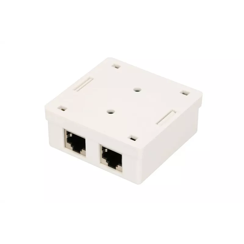 Toma de red de superficie Extralink EX.9649 — 2x RJ45 Cat5e STP