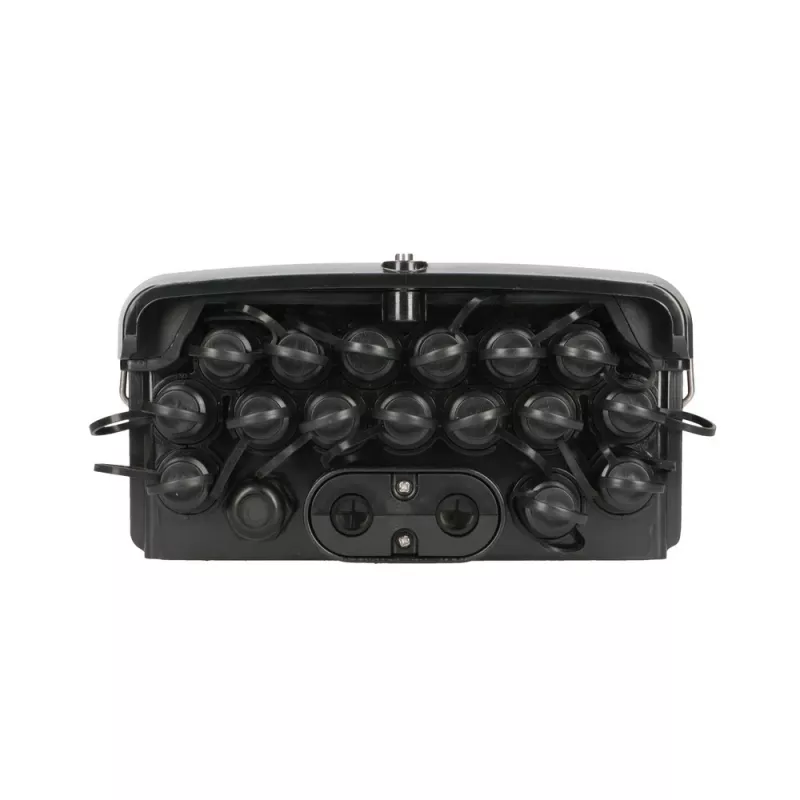 Caja de terminación de fibra óptica Extralink Jennifer 16 hilos negra con conector