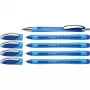 Bolígrafo Schneider Memo Rave — pack de 4 bolígrafos azules, retráctil, punta media