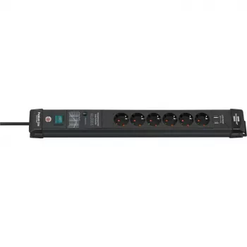 Alargador de corriente Brennenstuhl 1951160606 3m 6 tomas AC para interior negro
