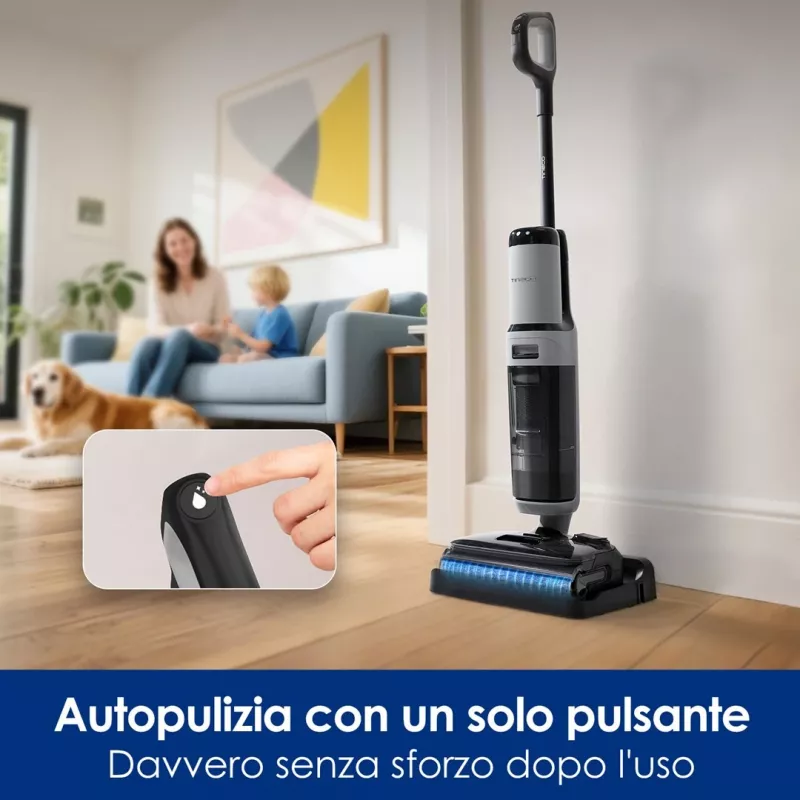 Limpiador de suelos inalámbrico Tineco Floor One i5 Stretch Plus – fregona ligera de húmedo y seco en posición vertical