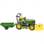 Bruder bworld John Deere cortacésped con asiento, vehículo de juguete a escala