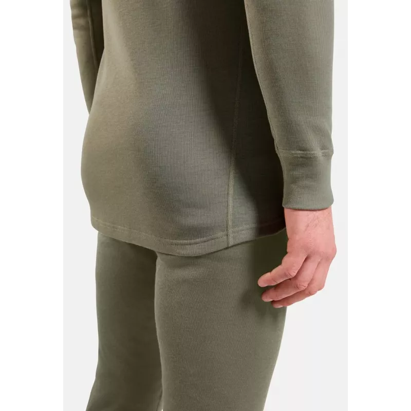 ODLO BL TOP Cuello redondo manga larga ACTIVE WARM Ropa térmica de manga larga, talla M, gris