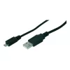 Cable de conexión USB Assmann, Type-A - Micro B, M/M, 1,0 m, compatible con USB 2.0, UL, negro (AK-300127-010-S)