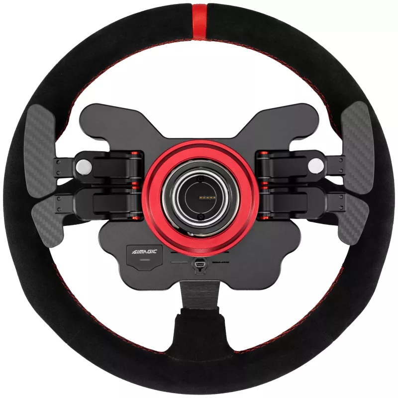 Volante Simagic GT1-SR Alcantara — GT1-SR(ALCANTARA) aro de volante de carreras, revestimiento de Alcantara