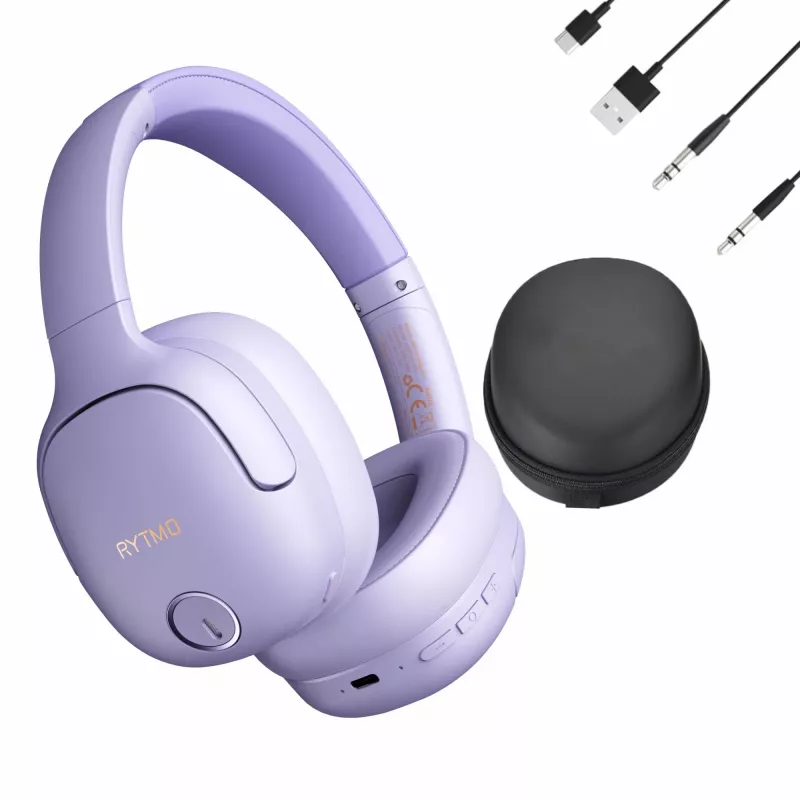 Auriculares MANTA HDP1001PU Rytmo Elegance morado over-ear con cable, modelo HDP1001PU