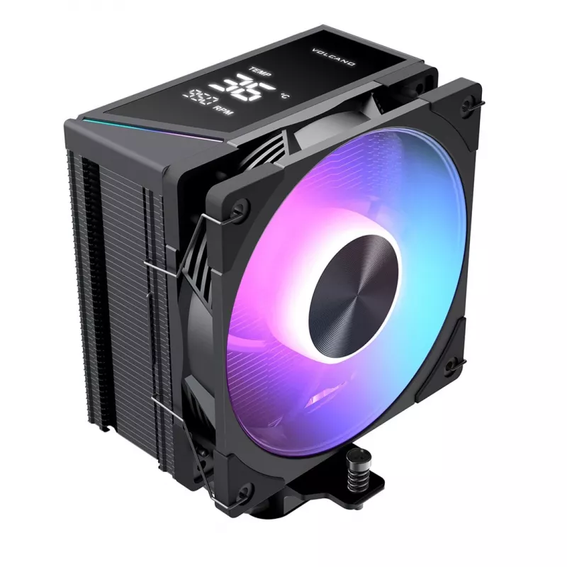 MODECOM Volcano 0C T102 LCD ARGB disipador de CPU por aire 12 cm negro