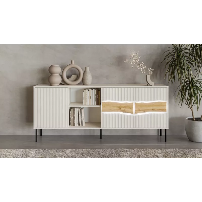 Cómoda Cama INSERTO 3D1W 190x40x80 cashmere + LED