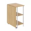 Escritorio plegable Maclean Loft, medidas: 107 x 45 x 75 cm, máx. 150 kg, con tablero, acabado haya claro, MC-411 W