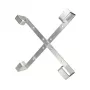 Soporte de cables Extralink Four arms aluminium frame S500 — 500 x 500 x 70 mm, escritorio/pared, aluminio