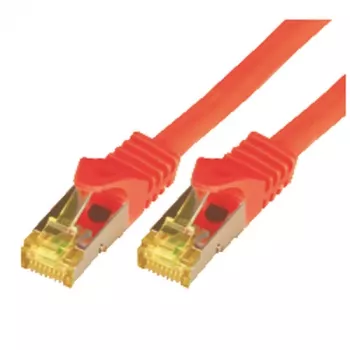 M-CAB - Cable de conexión - RJ-45 (M) a RJ-45 (M) - 50 cm - SFTP, PiMF - Cat.7 cable sin conector - libre de halógenos, moldeado, sin protección de lengüeta - rojo