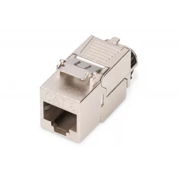 Módulo keystone Digitus CAT 8.1 RJ-45 apantallado plano blanco