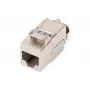 Módulo keystone Digitus CAT 8.1 RJ-45 apantallado plano blanco