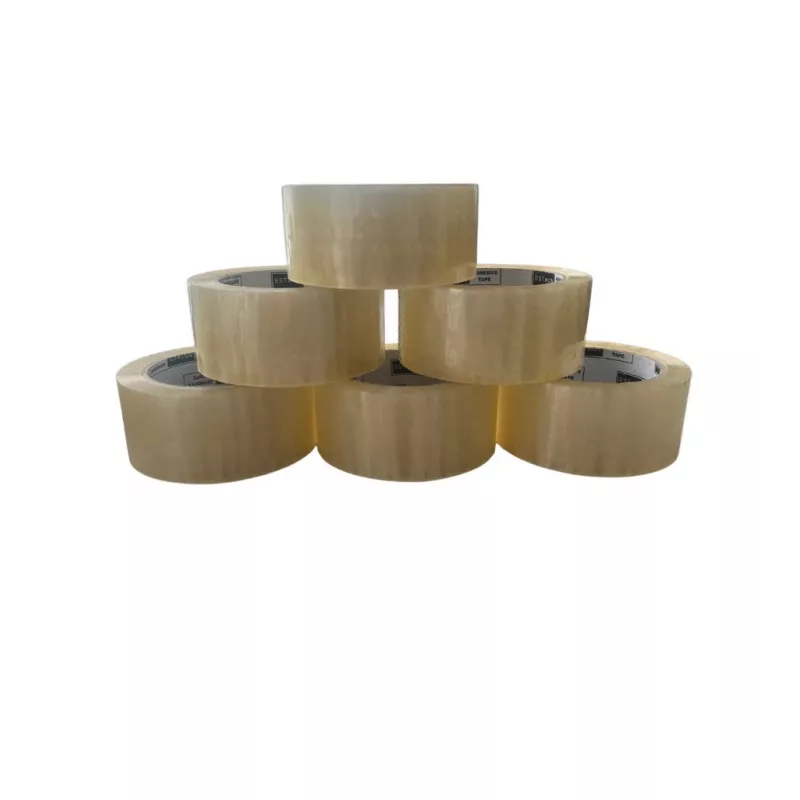 BSTech cinta de embalaje acrílica transparente de desenrollado silencioso, 48 mm x 66 m