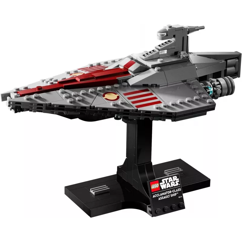 LEGO Star Wars Set nave de asalto clase Acclamator 75404 — Set de construcción, 450 piezas, modelo de exposición 130×150×230 mm