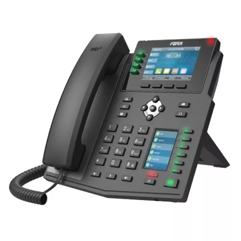 Teléfono IP Fanvil X5U negro 16 líneas LCD Wi-Fi terminal alámbrico
