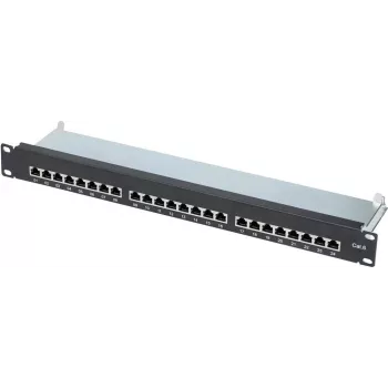 Panel de parcheo Renkforce 24 puertos CAT6, 1U (1 U) para cableado estructurado