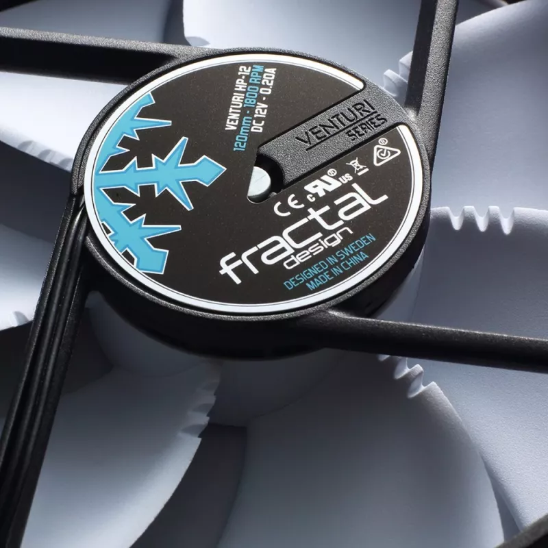 Fractal Design Venturi HP-12 PWM ventilador de caja 120 mm – negro
