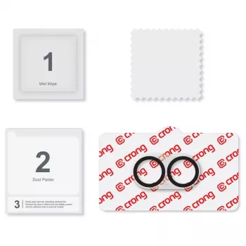Protector de cristal de cámara y lente Crong CRGLSIP1763 para iPhone 17 — cubierta de lente de cámara