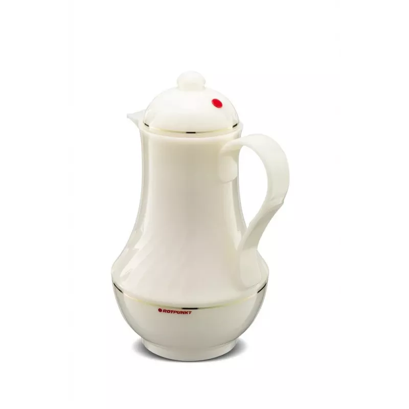 Termo ROTPUNKT serie 230 1 L, blanco (marfil) - recipiente isotérmico para bebidas