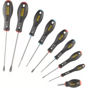 Set de destornilladores manuales STANLEY FATMAX FMHT65424-0 – 20 piezas, destornilladores rectos, puntas planas y Pozidriv
