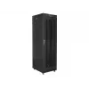 Lanberg FF01-6842-23BL armario rack de suelo de 19" 42U 600x800x2127,5 mm, puerta de malla, LCD, 4 ventiladores, flat pack, 800 kg, IP20, cerradura, ruedas, negro