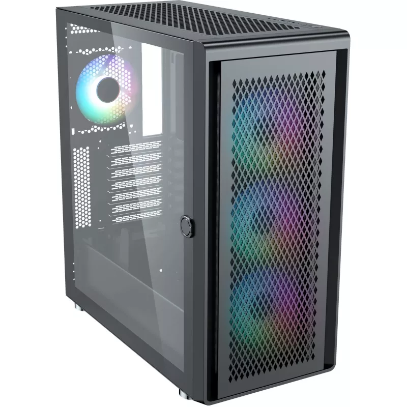 Caja PC Silentware Air 100 negra — caja mid-tower compatible con ATX, negra