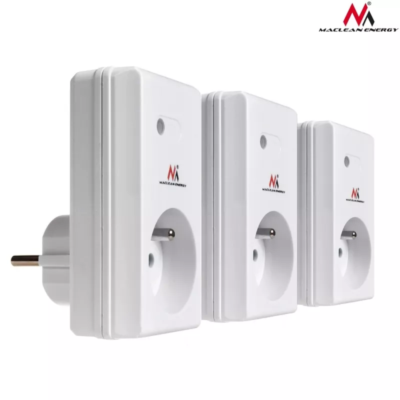 MCE153 set de 3 enchufes con mando a distancia - programables + mando a distancia