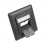 Pieza central 50x50 mm con marco embellecedor 80x80 mm para tomas de red, gris antracita (mate) RAL7016, Good Connections (GC-N0054)