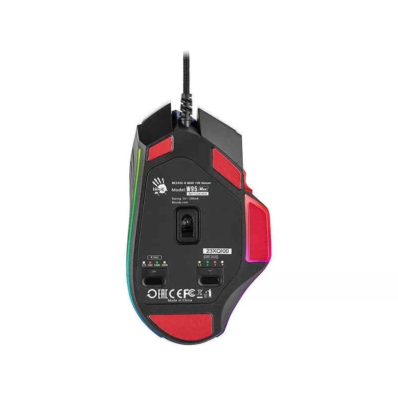 Ratón gaming con cable A4Tech Bloody W95 Max, USB, Sports Navy, 12000 CPI