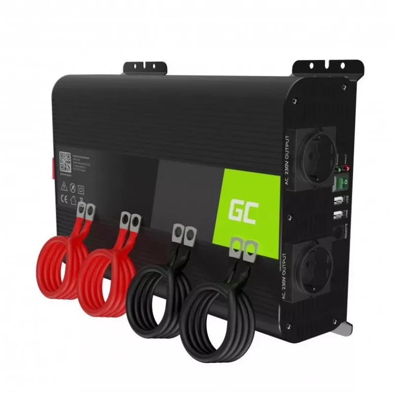 Convertidor de tensión Green Cell INVGC11 coche 2000 W negro