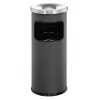 Durable 3332-58 cenicero/papelera redonda, 17 L, aluminio/metal, antracita
