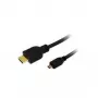 LogiLink CH0032 Cable de HDMI a Micro-HDMI con Ethernet, 2 m, negro