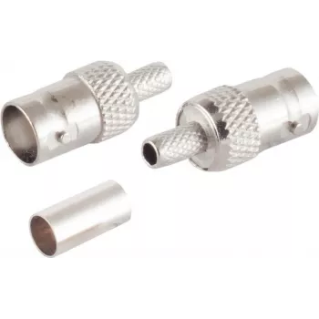 Adaptador de vídeo/audio BNC ShiverPeaks 98807-3 para cable RG58 U, terminación crimp
