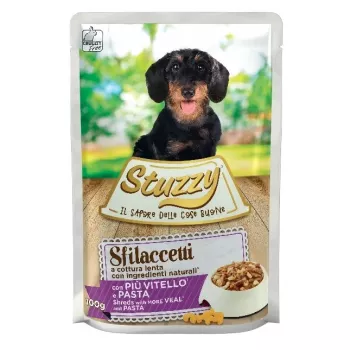 STUZZY Sfilaccetti ternera con pasta - Comida húmeda para perros - 100 g