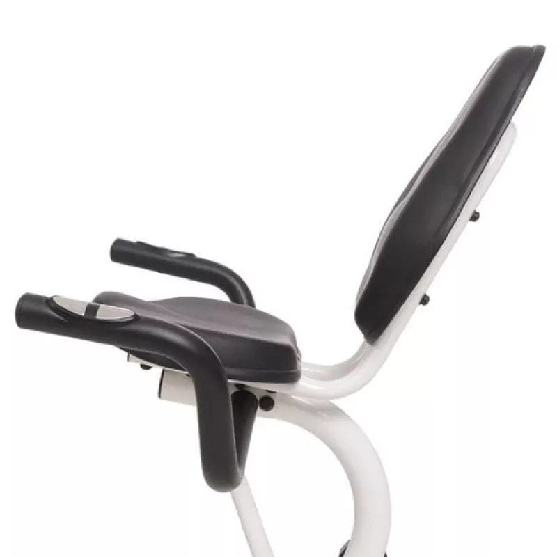 Bicicleta estática magnética horizontal blanca y verde HMS R9259
