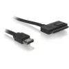 Cable SATA DeLOCK Power Over eSATA 22 pines 0,5 m negro