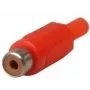 Conector hembra RCA, marcado Rojo, para diámetro de cable hasta 4 mm (10805B)