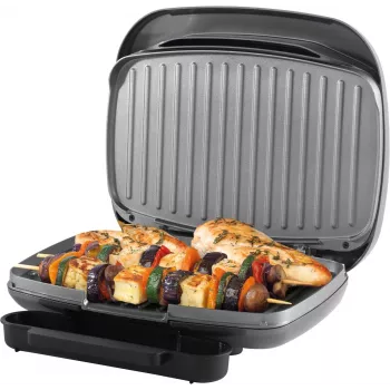 Parrilla eléctrica compacta Petra PT4366GRYDEKFDIR con recubrimiento antiadherente