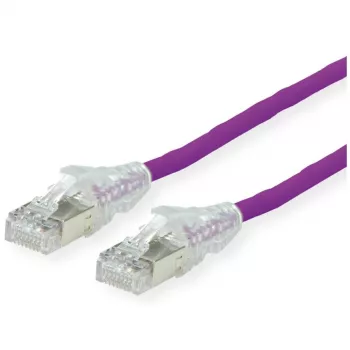 Datwyler - Cable de red - RJ-45 (M) a RJ-45 (M) - 5 m - SFTP, PiMF - CAT 6a - apantallado, libre de halógenos, protección de lengüeta, conductor flexible - Lila (21.05.0556)