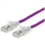 Datwyler - Cable de red - RJ-45 (M) a RJ-45 (M) - 5 m - SFTP, PiMF - CAT 6a - apantallado, libre de halógenos, protección de lengüeta, conductor flexible - Lila (21.05.0556)