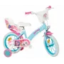 Bicicleta infantil Toimsa TOI1497 rueda de 14 pulgadas, temática My Little Pony, para 4–6 años, 4 ruedas, frenos de llanta delantero/trasero