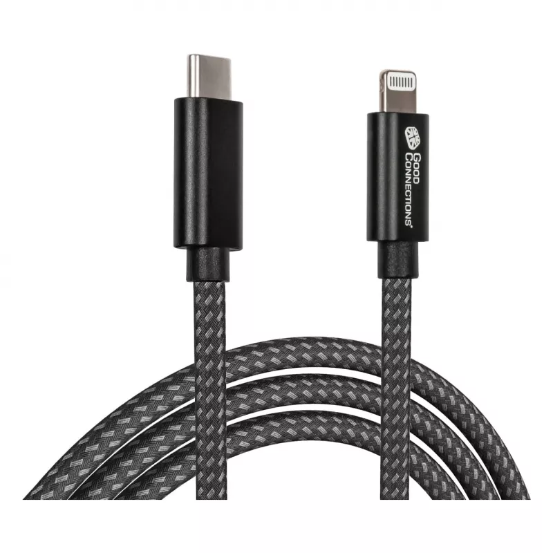 Good Connections cable de carga y datos USB 2.0 para iPhone/iPad/iPod conector USB-C a Lightning - El cable de alta calidad y oficialmente certificado por Apple