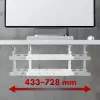 Organizador de cables bajo mesa MACLEAN MC-102W – soporte de acero para montaje bajo mesa, longitud regulable, compatible con tableros de 0,5–5 cm, carga 5 kg, blanco